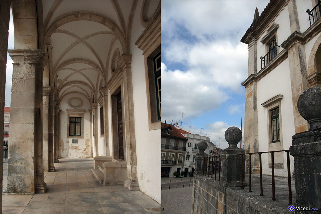 Por detrás destas paredes, à esquerda da fachada principal da igreja, fica o claustro da Hospedaria. 